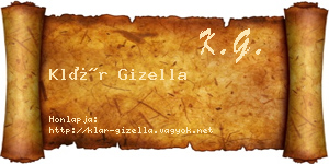 Klár Gizella névjegykártya