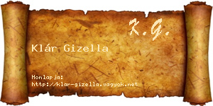Klár Gizella névjegykártya