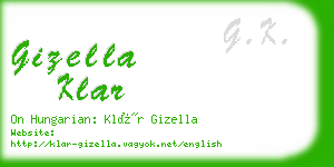 gizella klar business card